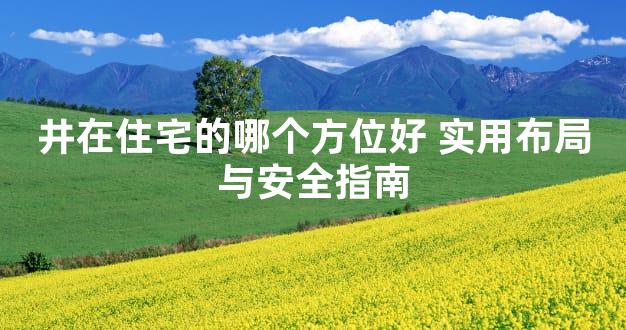 井在住宅的哪个方位好 实用布局与安全指南